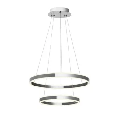 Lucande LED-pendellampe Lyani, 60 cm, 2 lyskilder, krom, dæmpbar