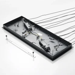 Lucande LED-pendellampe Stoika, 80 cm, 16-lys, kantet