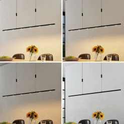 Lucande LED-pendellampe Stakato, 140 cm, 6 lyskilder, dæmpbar