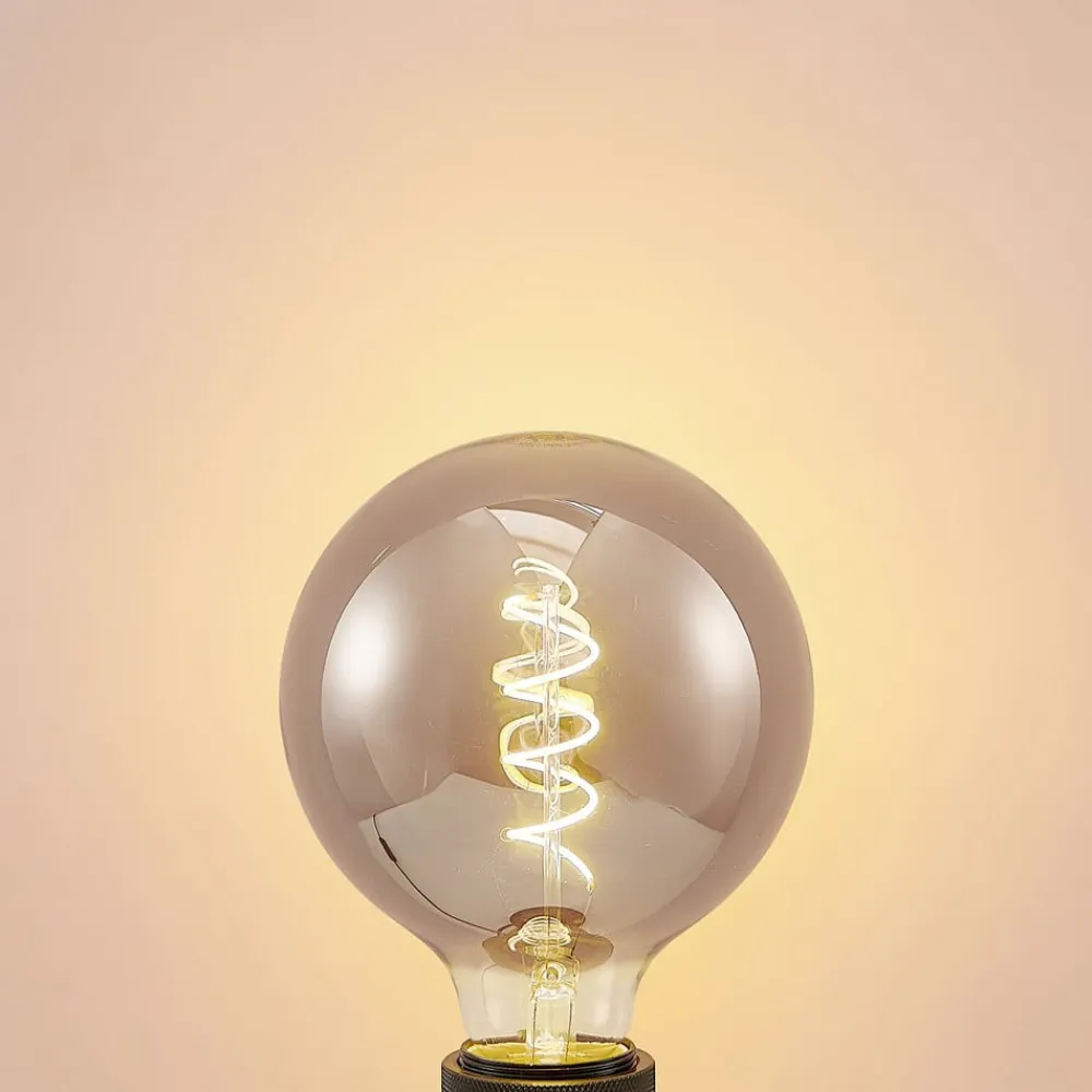 Lucande Dæmpbar Led-Pære|Led Pærer>LED-pære E27 G125 4 W smoke 1.800 K dæmpbar