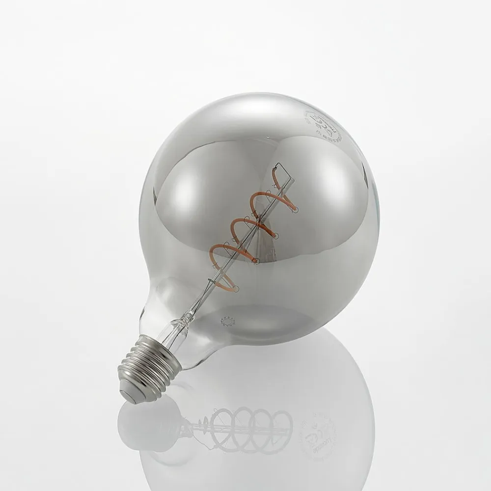 Lucande Dæmpbar Led-Pære|Led Pærer>LED-pære E27 G125 4 W smoke 1.800 K dæmpbar