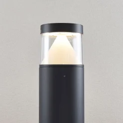 Lucande LED-pullert Darja, antracit, metal, 100 cm, IP54