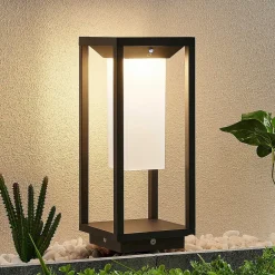 LED-sokkellampe Eliel, 34 cm, antracit, IP54^Lucande Discount