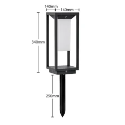 LED-sokkellampe Eliel, 34 cm, antracit, IP54^Lucande Discount