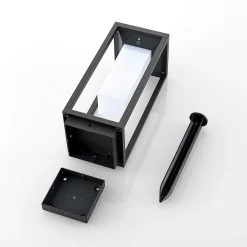 LED-sokkellampe Eliel, 34 cm, antracit, IP54^Lucande Discount