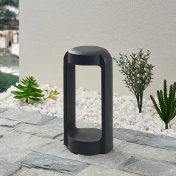 LED-sokkellampe Habsa, 30 cm, antracit, metal^Lucande Hot