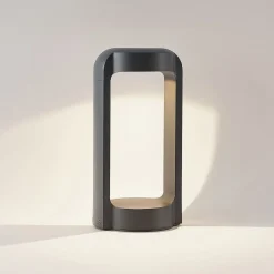 LED-sokkellampe Habsa, 30 cm, antracit, metal^Lucande Hot