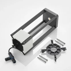 LED-sokkellampe Kalisa, IP65, 42 cm, grå, metal^Lucande Clearance