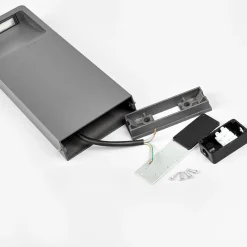 LED-sokkellampe Leya, 35 cm, antracit, metal, IP54^Lucande Online