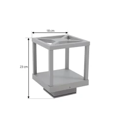 Lucande LED-sokkellampe Lealan, grå, metal, 23 cm, IP54