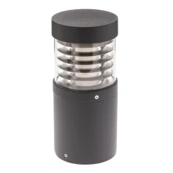 Lucande LED-sokkellampe Lucius, 27 cm, antracit, IP54