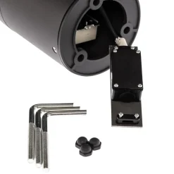 Lucande LED-sokkellampe Lucius, 27 cm, antracit, IP54