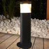 Lucande Sokkellamper|Terrassebelysning>LED-sokkellampe Milou, højde 30 cm, antracit, aluminium