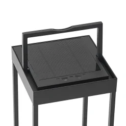 Lucande LED-solcellelampe Lynzy, 58 cm, sort, metal, IP65