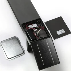 LED-solcellelampe Silvan, 100 cm, sensor, antracit^Lucande Online