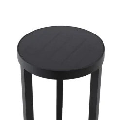 Lucande LED-solcellelampe Nilea, Ø 16 cm, sort, sensor