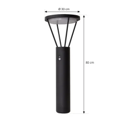 LED-solcellelampe Elario, 80 cm, CCT, sensor^Lucande Outlet