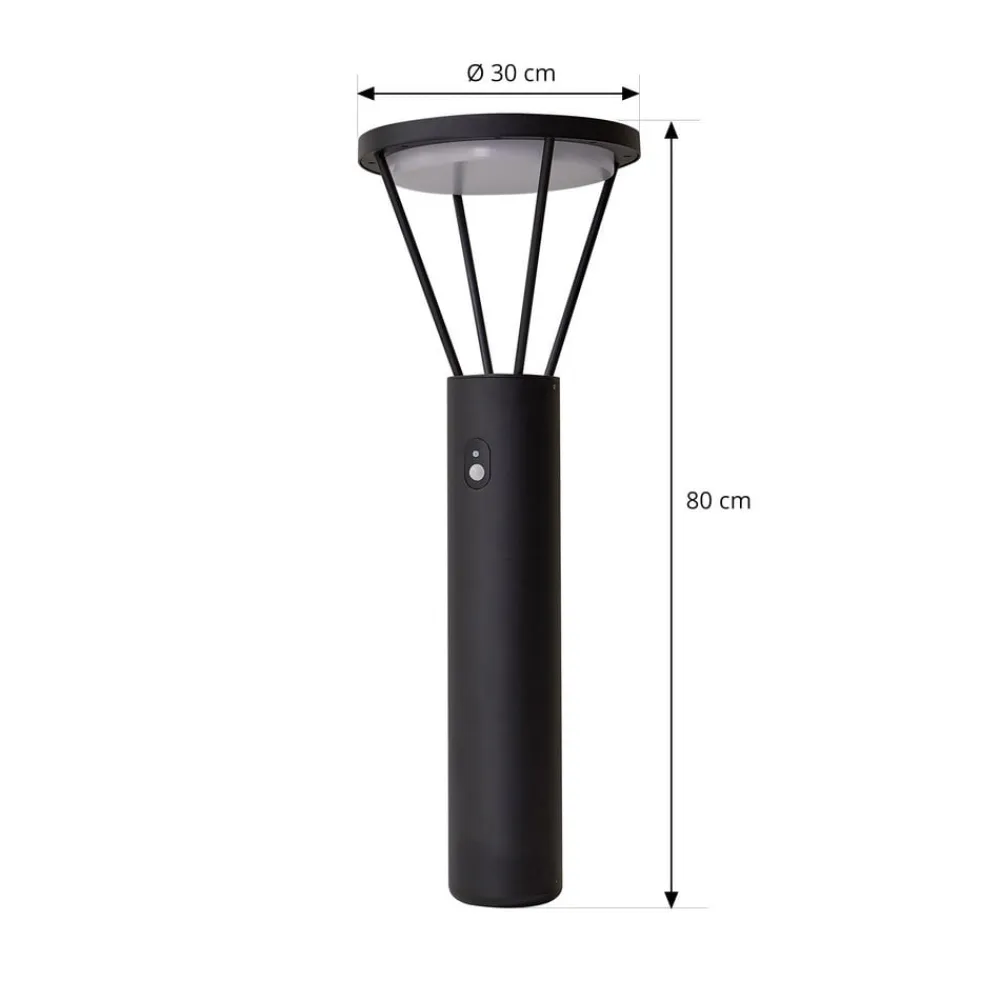 LED-solcellelampe Elario, 80 cm, CCT, sensor^Lucande Outlet