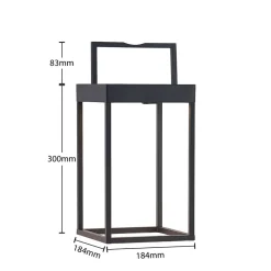 LED-solcellelampe Lynzy, 38 cm, sort, metal, IP65^Lucande Clearance