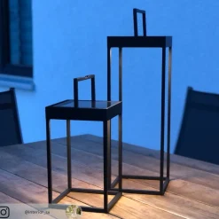 LED-solcellelampe Lynzy, 38 cm, sort, metal, IP65^Lucande Clearance