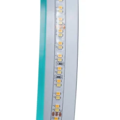 Lucande LED-spejl Celestiel, halvcirkelformet, CCT, Ø 50 cm