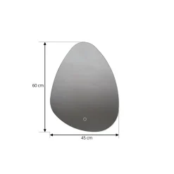 LED-spejl Celestiel, dråbeformet, CCT, 60 cm^Lucande Clearance