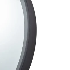 LED-spejl Lelin, Ø 60 cm, sort, aluminium, CCT^Lucande Clearance