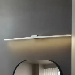 Lucande LED-spejllampe Kivana, krom, metal, 120 cm, IP44