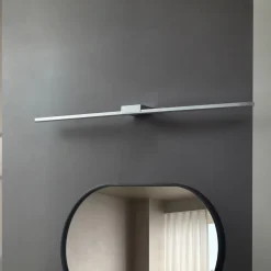 Lucande LED-spejllampe Kivana, krom, metal, 120 cm, IP44