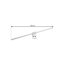 Lucande LED-spejllampe Kivana, krom, metal, 120 cm, IP44