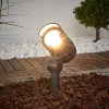 Lucande Terrassebelysning|Udendørs Spot>LED-spot med jordspyd Beatrix, antracit, aluminium, 45,7 cm