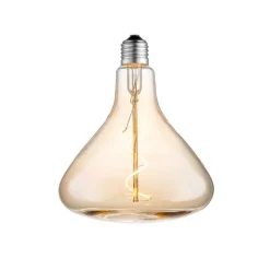 Lucande LED-trafiklampe, E27 4W, ravfarvet, Ø 14 cm, 2700K