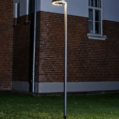 LED-udendørslampe Jannis, antracit, metal, 200 cm^Lucande Hot