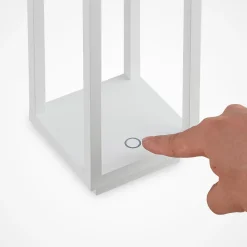 LED-udendørslampe Mirina, hvid, genopladeligt batteri, touch-dæmper^Lucande Best