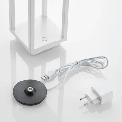 LED-udendørslampe Mirina, hvid, genopladeligt batteri, touch-dæmper^Lucande Best