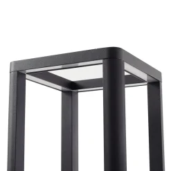 Lucande LED-udendørslampe Thorvid, højde 180 cm, sort