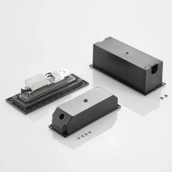 Lucande LED-vægindbygningslampe Jaano, antracit, aluminium, IP65