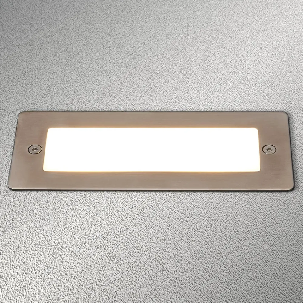 LED-vægindbygningslampe Holly, 17 cm, stål^Lucande Best