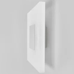 Lucande LED-væglampe Berlind, 26 cm, hvid, glas, metal