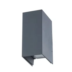 LED-væglampe Kimian, højde 17 cm, antracit, IP54^Lucande New