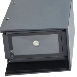 LED-væglampe Kimian, højde 17 cm, antracit, IP54^Lucande New