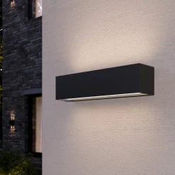 LED-væglampe Lengo, 25 cm antracit, op/ned 3000K^Lucande Clearance