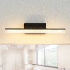 Lucande LED-væglampe Lisana, vandret, 32 cm, IP44