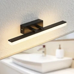 Lucande LED-væglampe Lisana, vandret, 46 cm, IP44