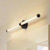 Lucande LED-væglampe Melisa, sort, 90 cm, CCT, IP44