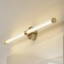 LED-væglampe Melisa, guld, 90 cm, CCT, IP44^Lucande Clearance