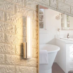 Lucande LED-væglampe til badeværelset Julie, 32 cm høj, krom, IP44