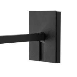 Lucande LED-væglampe Tilena, kantet, sort, aluminium