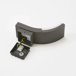 Lucande LED-væglampe Timm, sensor, 20cm, antracit, IP54