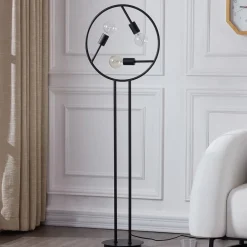 Linnard gulvlampe af jern, 3 lyskilder^Lucande Sale